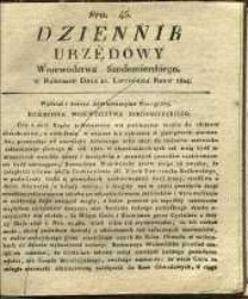 Dziennik Urzędowy Województwa Sandomierskeigo, 1824, nr 45