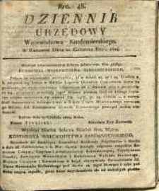Dziennik Urzędowy Województwa Sandomierskeigo, 1824, nr 48