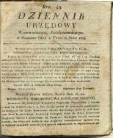 Dziennik Urzędowy Województwa Sandomierskeigo, 1824, nr 49