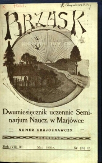 Brzask: Dwumiesięcznik uczennic Seminarium Nauczycielskiego w Mariówce, 1930, R. (7) 3, nr (28) 12