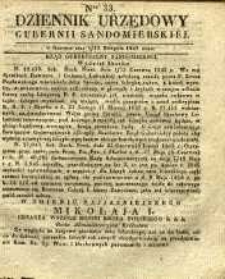 Dziennik Urzędowy Gubernii Sandomierskiej, 1843, nr 33