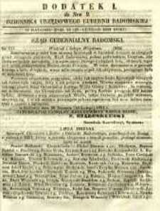 Dziennik Urzędowy Gubernii Radomskiej, 1852, nr 9, dod. I