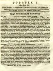 Dziennik Urzędowy Gubernii Radomskiej, 1852, nr 11, dod. I