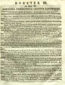 Dziennik Urzędowy Gubernii Radomskiej, 1852, nr 15, dod. III