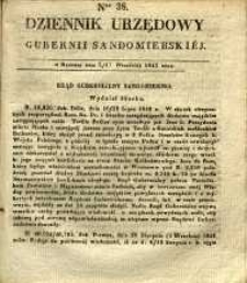 Dziennik Urzędowy Gubernii Sandomierskiej, 1843, nr 38