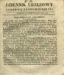 Dziennik Urzędowy Gubernii Sandomierskiej, 1843, nr 39