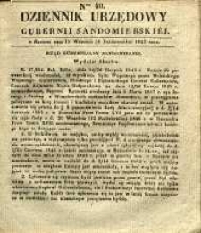Dziennik Urzędowy Gubernii Sandomierskiej, 1843, nr 40