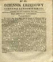 Dziennik Urzędowy Gubernii Sandomierskiej, 1843, nr 42