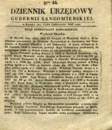 Dziennik Urzędowy Gubernii Sandomierskiej, 1843, nr 44