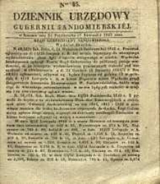 Dziennik Urzędowy Gubernii Sandomierskiej, 1843, nr 45