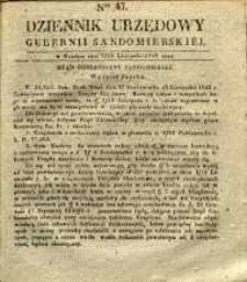 Dziennik Urzędowy Gubernii Sandomierskiej, 1843, nr 47