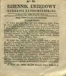 Dziennik Urzędowy Gubernii Sandomierskiej, 1843, nr 48