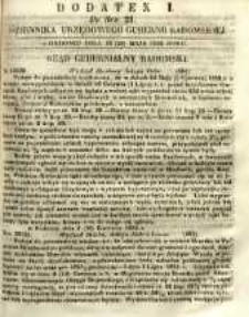 Dziennik Urzędowy Gubernii Radomskiej, 1852, nr 21, dod. I