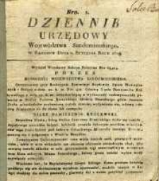 Dziennik Urzędowy Województwa Sandomierskiego, 1825, nr 1