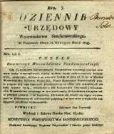 Dziennik Urzędowy Województwa Sandomierskiego, 1825, nr 3