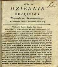 Dziennik Urzędowy Województwa Sandomierskiego, 1825, nr 4