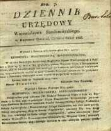 Dziennik Urzędowy Województwa Sandomierskiego, 1825, nr 7