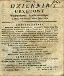Dziennik Urzędowy Województwa Sandomierskiego, 1825, nr 19