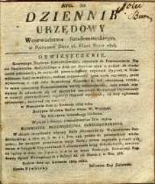 Dziennik Urzędowy Województwa Sandomierskiego, 1825, nr 20
