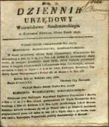 Dziennik Urzędowy Województwa Sandomierskiego, 1825, nr 21