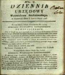 Dziennik Urzędowy Województwa Sandomierskiego, 1825, nr 27
