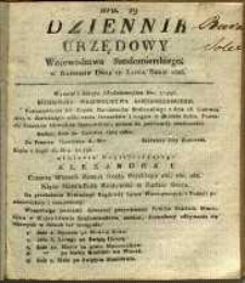 Dziennik Urzędowy Województwa Sandomierskiego, 1825, nr 29