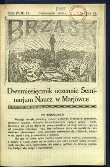 Brzask: Dwumiesięcznik uczennic Seminarium Nauczycielskiego w Mari&oacute;wce, 1930, R. (8) 4, nr (30) 14