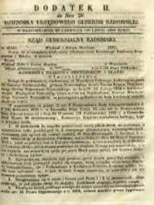 Dziennik Urzędowy Gubernii Radomskiej, 1852, nr 28, dod. II