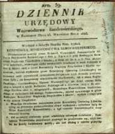 Dziennik Urzędowy Województwa Sandomierskiego, 1825, nr 39