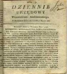 Dziennik Urzędowy Województwa Sandomierskiego, 1825, nr 9