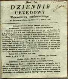 Dziennik Urzędowy Województwa Sandomierskiego, 1825, nr 50
