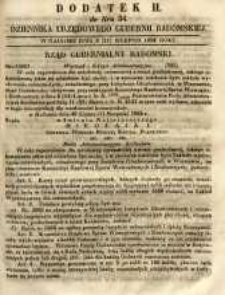 Dziennik Urzędowy Gubernii Radomskiej, 1852, nr 34, dod. II