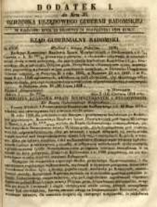 Dziennik Urzędowy Gubernii Radomskiej, 1852, nr 36, dod. I