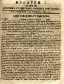 Dziennik Urzędowy Gubernii Radomskiej, 1852, nr 38, dod. I