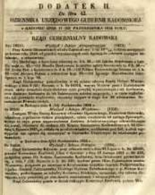 Dziennik Urzędowy Gubernii Radomskiej, 1852, nr 43, dod. II