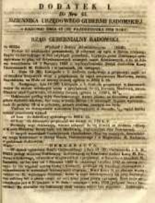 Dziennik Urzędowy Gubernii Radomskiej, 1852, nr 44, dod. I