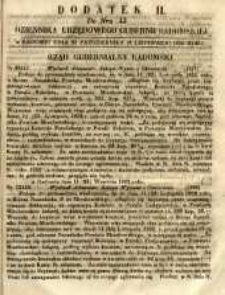 Dziennik Urzędowy Gubernii Radomskiej, 1852, nr 45, dod. II