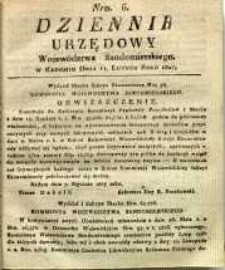 Dziennik Urzędowy Województwa Sandomierskiego, 1827, nr 6