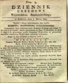 Dziennik Urzędowy Województwa Sandomierskiego, 1827, nr 9