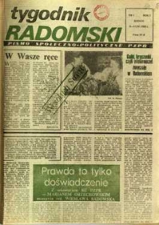 Tygodnik Radomski, 1982, R. 1, nr 1