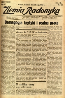 Ziemia Radomska, 1933, R. 6, nr 121