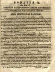 Dziennik Urzędowy Gubernii Radomskiej, 1852, nr 47, dod. II