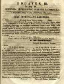 Dziennik Urzędowy Gubernii Radomskiej, 1852, nr 48, dod. III