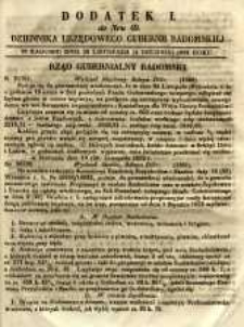 Dziennik Urzędowy Gubernii Radomskiej, 1852, nr 49, dod. I
