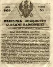 Dziennik Urzędowy Gubernii Radomskiej, 1852, nr 50