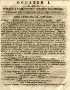 Dziennik Urzędowy Gubernii Radomskiej, 1852, nr 50, dod. I