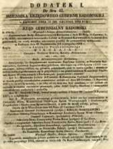 Dziennik Urzędowy Gubernii Radomskiej, 1852, nr 52, dod. I