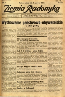 Ziemia Radomska, 1933, R. 6, nr 126
