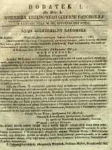 Dziennik Urzędowy Gubernii Radomskiej, 1853, nr 4, dod. I
