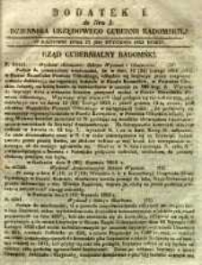Dziennik Urzędowy Gubernii Radomskiej, 1853, nr 5, dod. I